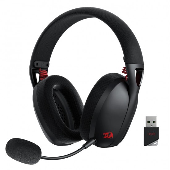 REDRAGON IRE PRO ULTRA-LIGHT 7.1 SURROUND SOUND 40MM DRIVERS WIRELESS GAMING HEADSET - BLACK