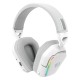 REDRAGON MIRA H868 3-MODE 7.1 SURROUND SOUND 40MM DRIVERS NOISE-CANCELLING MICROPHONE LEATHER EAR PADS 3 EQ MODES DURABLE BUILD WIRELESS RGB GAMING HEADSET - WHITE