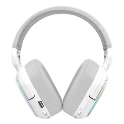 REDRAGON MIRA H868 3-MODE 7.1 SURROUND SOUND 40MM DRIVERS NOISE-CANCELLING MICROPHONE LEATHER EAR PADS 3 EQ MODES DURABLE BUILD WIRELESS RGB GAMING HEADSET - WHITE