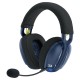 REDRAGON SKULD H878 3-MODE 7.1 SURROUND SOUND 40MM DRIVERS DETACHABLE MIC 600MAH BATTERY 200G LIGHTWEIGHT CROSS-PLATFORM COMPATIBLE WIRELESS RGB GAMING HEADSET - BLACK/BLUE