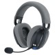REDRAGON SKULD H878 3-MODE 7.1 SURROUND SOUND 40MM DRIVERS DETACHABLE MIC 600MAH BATTERY 200G LIGHTWEIGHT CROSS-PLATFORM COMPATIBLE WIRELESS RGB GAMING HEADSET - BLACK/GRAY