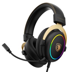 SADES ALCHEMIST 7.1 IMMERSIVE AUDIO RGB USB WITH FLEXIBLE ENC MIC AND INLINE REMOTE FOR PC PS4 PS5 VR GAMING HEADSET – BLACK