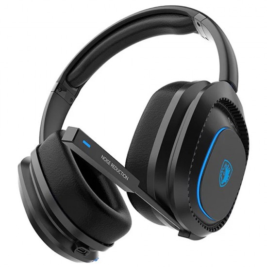 SADES CARRIER SA-203 IMMERSIVE AUDIO LOW LATENCY RGB SWIVELING COMFORTABLE MULTI PLATFORM WITH MIC AND TRANSMITTER WIRELESS GAMING HEADSET – BLACK