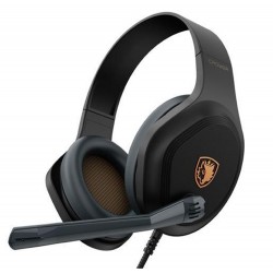 SADES CPOWER SA-716 40MM DRIVERS SWIVEL TO MUTE MIC INPUT LIGHTWEIGHT 200G FOR PC SWITCH XBOX PS4 PS5 VR HANDHELD WIRED 3.5MM AUX GAMING HEADSET - GOLD