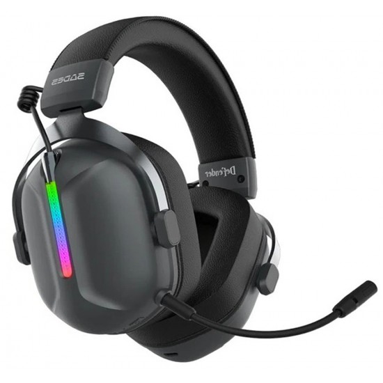 SADES DEFENDER RGB TRI-MODE BLUETOOTH 5.3, 2.4G, 3.5MM COMPATIBILITY 20 TO 20,000HZ FREQUENCY WIRELESS GAMING HEADSET – BLACK