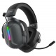 SADES DEFENDER RGB TRI-MODE BLUETOOTH 5.3, 2.4G, 3.5MM COMPATIBILITY 20 TO 20,000HZ FREQUENCY WIRELESS GAMING HEADSET – BLACK