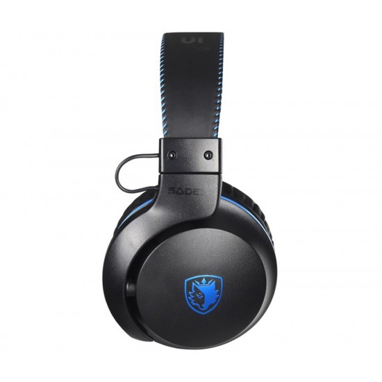 SADES F-POWER SA-717 WIRED ON EAR EXCELLENT STEREO SOUND GAMING HEADSET - BLACK/BLUE