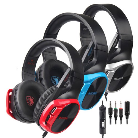 SADES R17 DEEP SOUND 3.5MM GAMING HEADSET - RED