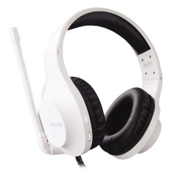 SADES SPIRITS LIGHTWEIGHT & QUICK CONTROL 50MM SPEAKERS MULTIPLATFORM COMPATIBILITY 3.5MM 4-POLE JACK FLEXIBLE MICROPHONE GAMING HEADSET – WHITE