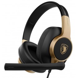 SADES UPOWER LIGHTWEIGHT COMFORTABLE ADJUSTABLE HEADBAND STEREO SOUND WITH NOISE CANCELLING MICROPHONE WIRED GAMING HEADSET - BLACK