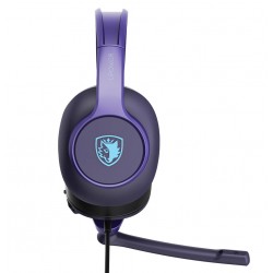 SADES UPOWER LIGHTWEIGHT COMFORTABLE ADJUSTABLE HEADBAND STEREO SOUND WITH NOISE CANCELLING MICROPHONE WIRED GAMING HEADSET - PURPLE