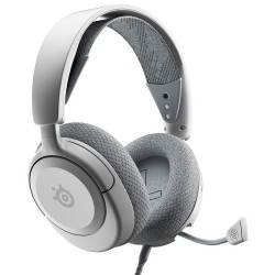 STEELSERIES ARCTIS NOVA 1P MULTI SYSTEM HIGH FIDELITY DRIVERS 360° SPATIAL AUDIO ULTRA LIGHT COMFORTABLE DESIGN DURABLE BUILD NOISE CANCELING MICROPHONE PLAYSTATION COMPATIBLE GAMING HEADSETS - WHITE