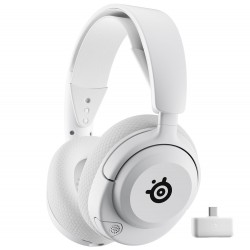 STEELSERIES ARCTIS NOVA 5 BLUETOOTH 5.3 - 60-HOUR BATTERY AI-POWERED CLEARCAST MIC 360° SPATIAL AUDIO, CROSS-PLATFORM COMPATIBLE WIRELESS GAMING HEADSET – WHITE