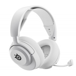 STEELSERIES ARCTIS NOVA 5P BLUETOOTH 5.3 60-HOUR BATTERY AI-POWERED CLEARCAST MIC 360° SPATIAL AUDIO PLAYSTATION AND CROSS-PLATFORM COMPATIBLE WIRELESS GAMING HEADSET – WHITE