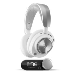 STEELSERIES ARCTIS NOVA PRO PS 40MM AUDIO DRIVERS ANC HI-FI SOUND LIGHTWEIGHT MULTI PLATFORM PRESETS USB-C PS5 SWITCH WIRELESS GAMING HEADSET - WHITE