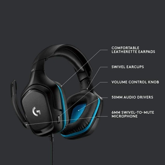 LOGITECH G432 7.1 SURROUND GAMING HEADSET