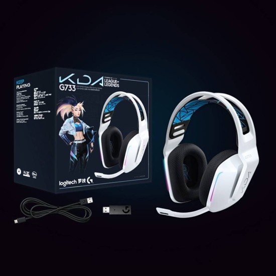 LOGITECH G733 KDA LIGHTSPEED WIRELESS RGB GAMING HEADSET