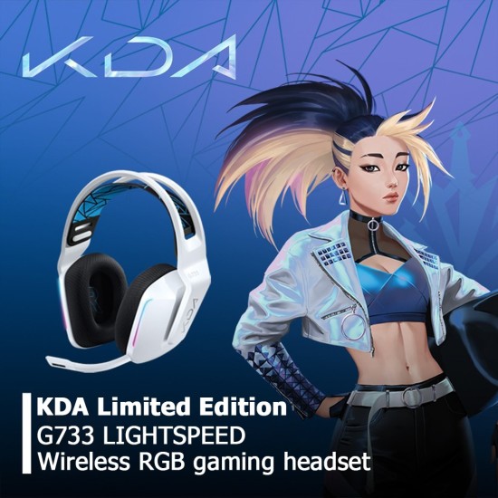 LOGITECH G733 KDA LIGHTSPEED WIRELESS RGB GAMING HEADSET