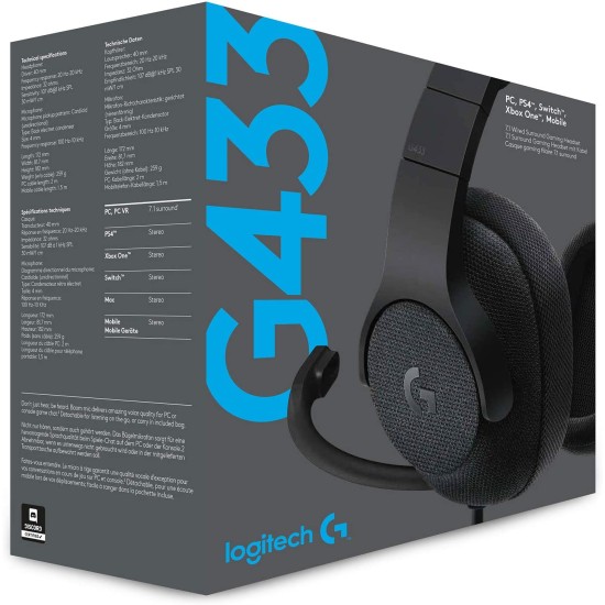 LOGITECH G433 7.1 SURROUND GAMING HEADSET