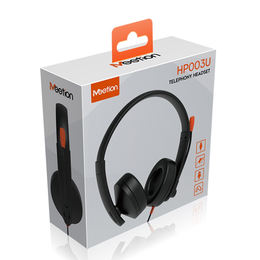 MEETION HP003U USB WIRED TELEPHONE HEADSET WITH NOISE CANCELING ...
