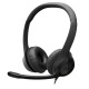 LOGITECH H390 USB-A NOISE CANCELING PADDED HEADBAND AND EAR CUPS ENHANCED DIGITAL AUDIO MIC IN-LINE CONTROLS STEREO WIRED HEADSET – BLACK
