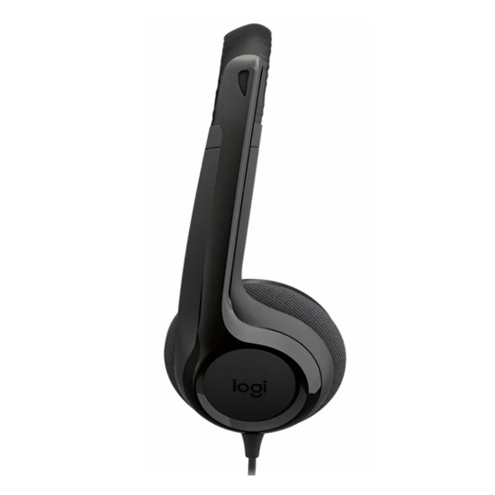 LOGITECH H390 USB-A NOISE CANCELING PADDED HEADBAND AND EAR CUPS ENHANCED DIGITAL AUDIO MIC IN-LINE CONTROLS STEREO WIRED HEADSET – BLACK