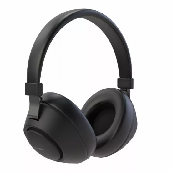 PORODO SOUNDTEC NOISE CANCELLING DEEP SOUND PURE BASS WIRELESS OVER-EAR HEADPHONES - BLACK