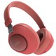 PORODO SOUNDTEC NOISE CANCELLING DEEP SOUND PURE BASS WIRELESS OVER-EAR HEADPHONES - RED