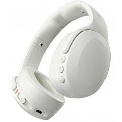 SKULLCANDY CRUSHER EVO MULTI-SENSORY BASS 40H BATTERY PERSONAL SOUND HEARING ANALYSIS NOISE ISOLATING WIRELESS OVER-EAR HEADPHONES - BONE