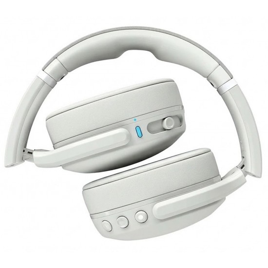 SKULLCANDY CRUSHER EVO MULTI-SENSORY BASS 40H BATTERY PERSONAL SOUND HEARING ANALYSIS NOISE ISOLATING WIRELESS OVER-EAR HEADPHONES - BONE