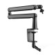 FIFINE MICROPHONE BM88 LOW ARM PROFILE ADJUSTABLE STICK WITH DESK MOUNT CLAMP SCREW ADAPTER CABLE MANAGEMENT FOR STREAMING GAMING STUDIO MICROPHONE ARM STAND - BLACK