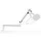 FIFINE MICROPHONE BM88 LOW ARM PROFILE ADJUSTABLE STICK WITH DESK MOUNT CLAMP SCREW ADAPTER CABLE MANAGEMENT FOR STREAMING GAMING STUDIO MICROPHONE ARM STAND - WHITE