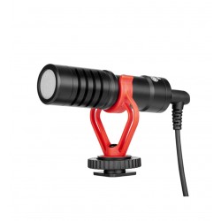 BOYA BY-MM1 HD SOUND QUALITY 3.5MM TRS/ TRRS UNIVERSAL CARDIOID MICROPHONE WITH FUR WINDSHIELD AND SHOCKMOUNT