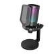 FIFINE AMPLIGAME A6 RGB USB MICROPHONE WITH VOLUME, MUTE BUTTON FOR GAMERS, STREAMING AND YOUTUBE STUDIOS RGB GAMING USB MICROPHONE FOR PC, PS5 - BLACK