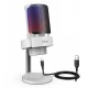FIFINE AMPLIGAME A8 COMPUTER MICROPHONE WITH RGB CONTROL MUTE TOUCH HEADPHONE JACK POP FILTERSTAND FOR GAMING STREAMING - WHITE