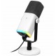 FIFINE AMPLIGAME AM8 USB XLR DYNAMIC MIC WITH RGB TAP TO MUTE GAIN CONTROL HEADPHONE JACK STREAMING DESKTOP STAND GAMING MICROPHONE - WHITE