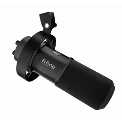 FIFINE K688 PODCAST KIT USB-XLR DYNAMIC MIC WITH BOOM ARM PC-XLR MIXER WITH MUTE BUTTON HEADPHONE JACK VOCAL VOICE-OVER GAMING MICROPHONE - BLACK