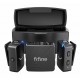 FIFINE M9 2 PACK 30 HOURS BATTERY LIFE CLIP ON MIC SYSTEM WITH CHARGING CASE FOR IPHONE ANDROID CAMERA VLOG INTERVIEW RECORDING WIRELESS LAVALIER MICROPHONE - BLACK