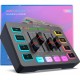 FIFINE AMPLIGAME SC3 PC MIXER WITH XLR MICROPHONE INTERFACE CONTROL VOLUME FADER MUTE BUTTON 48V PHANTOM POWER RGB AUDIO CARD GAMING MIXER CONTROLLER - BLACK