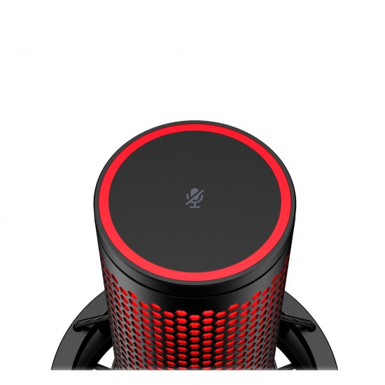 HYPERX QUADCAST 2 HI-RES STUDIO-QUALITY RECORDING TAP-TO-MUTE 4 POLAR PATTERNS WIRED MULTI-PATTERN USB ELECTRET CONDENSER GAMING MICROPHONE - BLACK