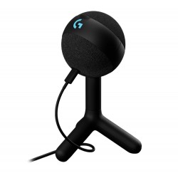 LOGITECH G YETI ORB CONDENSER RGB WITH LIGHTSYNC, USB MICROPHONE FOR TRANSMISSION, CARDIOID, USB PLUG AND PLAY FOR PC/MAC, GAMING MICROPHONE - BLACK