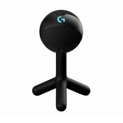 LOGITECH G YETI ORB CONDENSER RGB WITH LIGHTSYNC, USB MICROPHONE FOR TRANSMISSION, CARDIOID, USB PLUG AND PLAY FOR PC/MAC, GAMING MICROPHONE - BLACK