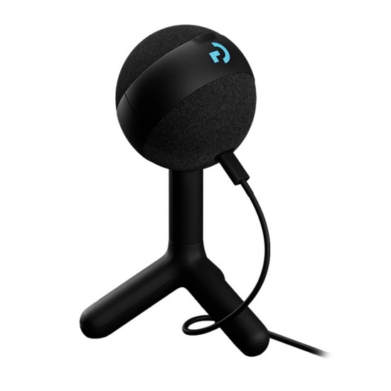 LOGITECH G YETI ORB CONDENSER RGB WITH LIGHTSYNC, USB MICROPHONE FOR TRANSMISSION, CARDIOID, USB PLUG AND PLAY FOR PC/MAC, GAMING MICROPHONE - BLACK