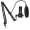 MAONO AU-PM42 KIT WITH 192KHZ/24BIT SOUND CHIPSET, TOUCH MUTE & BOOM ARM PROFESSIONAL USB CONDENSER MICROPHONE SET - BLACK