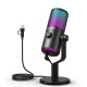 MAONO DM30 PROGRAMMABLE RGB USB GAIN CONTROL HEADPHONE MONITORING GAMING & STREAMING CONDENSER MICROPHONE - BLACK 