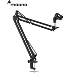 MAONO B01 MICROPHONE SUSPENSION BOOM SCISSOR ARM STAND - BLACK 