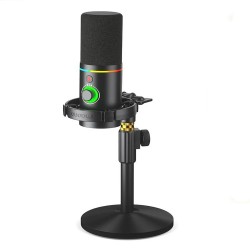 MAONO PD200X XLR FOR RECORDING STREAMING GAMING & VOICE-OVER METAL MIC WITH SOFTWARE TAP-TO-MUTE HEADPHONE JACK GAIN KNOB & VOLUME CONTROL PODCAST MICROPHONE – BLACK