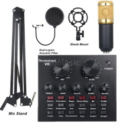 PROFESSIONAL MICROPHONE BM-800 WITH MIXER V8