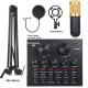 PROFESSIONAL MICROPHONE BM-800 WITH MIXER V8
