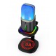 REDRAGON ECHOWAVE GM305 CARDIOID OMNIDIRECTIONAL 192KHZ RGB LIGHTING TOUCH VOLUME MUTE BUTTON BUILT-IN SOUND CARD PLUG AND PLAY COMPATIBLE WITH PC MAC AND ANDROID USB-C MICROPHONE - BLACK